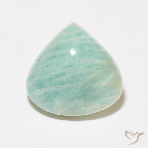 Amazonite Vert océan léger naturelle En forme de poire, 11.81 ct, Opaque