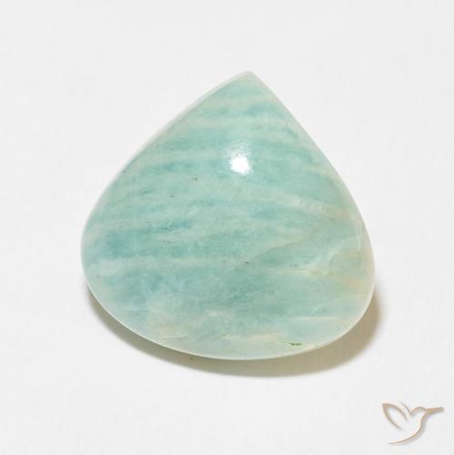 Amazonite Vert océan léger naturelle En forme de poire, 11.81 ct, Opaque
