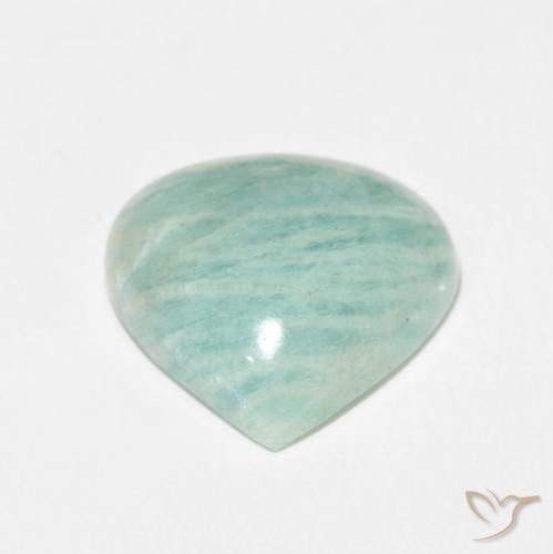 Amazonite Vert océan léger naturelle En forme de poire, 11.81 ct, Opaque