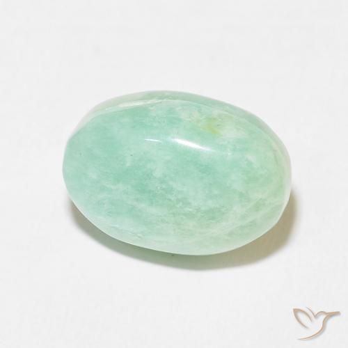 Amazonite Vert bleu clair naturelle ovale, 9.01 ct, Opaque