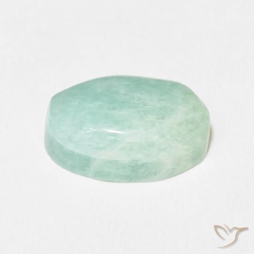 Amazonite Vert bleu clair naturelle ovale, 9.01 ct, Opaque