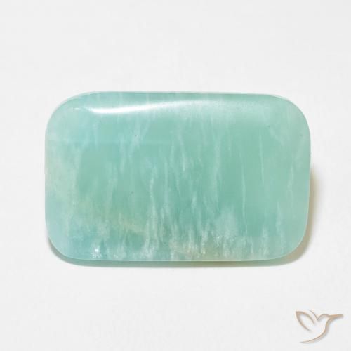 19.86ct Naturel Vert bleu clair Amazonite, Coussin, Opaque