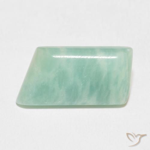 Amazonite Vert bleu clair naturelle Fantaisie, 7.41 ct, Opaque