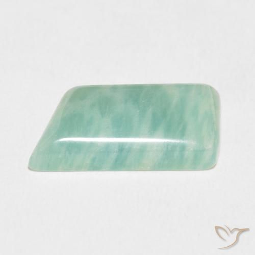 Amazonite Vert bleu clair naturelle Fantaisie, 7.41 ct, Opaque