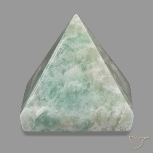 89.55ct Vert jaune pâle Amazonite, Carré, Opaque