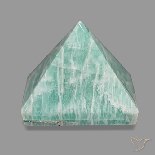 82.68ct Vert océan léger Amazonite, Carré, Opaque