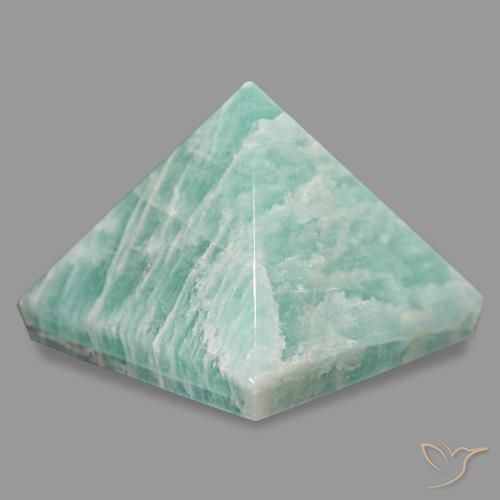 Amazonite Vert océan léger naturelle Carré, 82.68 ct, Opaque