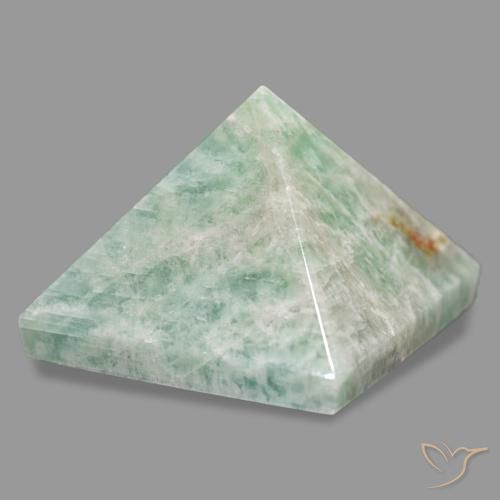 Amazonite Vert pâle naturelle Carré, 86.77 ct, Opaque