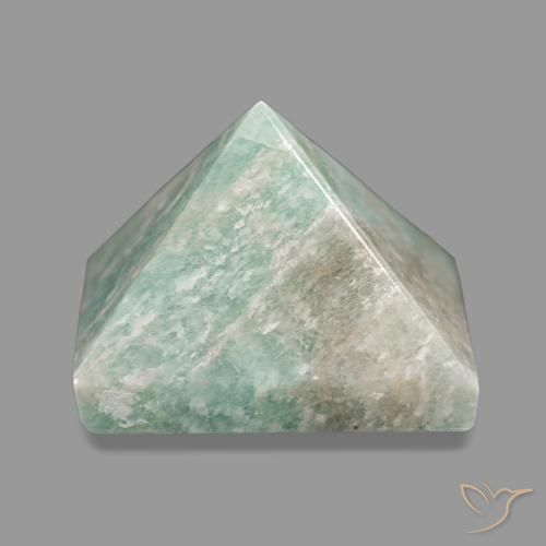67.40ct Vert gris mousseux Amazonite, Carré, Opaque