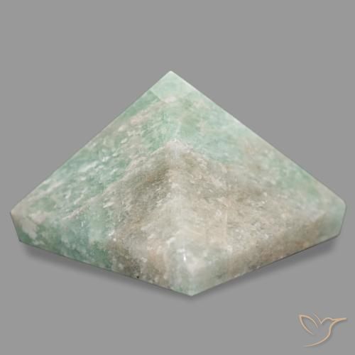Amazonite Vert gris mousseux naturelle Carré, 67.40 ct, Opaque