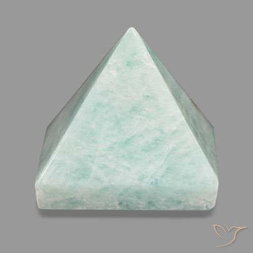 Amazonite Vert gris mousseux naturelle Carré, 79.08 ct, Opaque