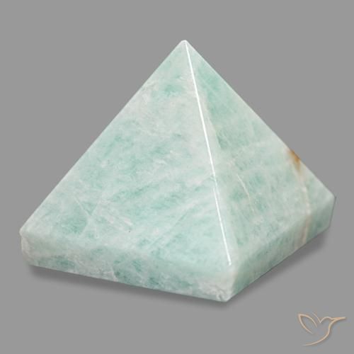 Amazonite Vert gris mousseux naturelle Carré, 79.08 ct, Opaque