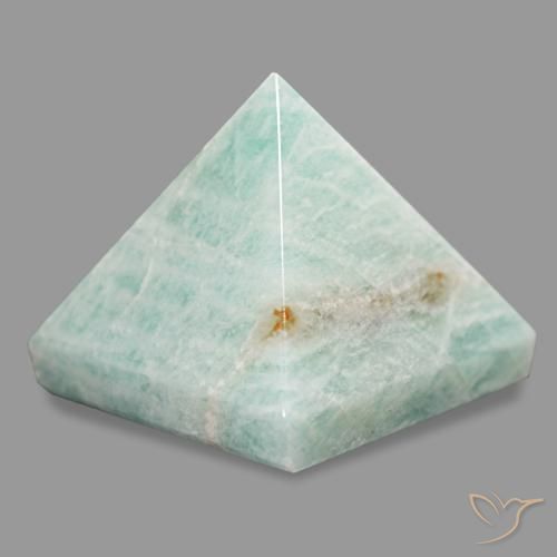 Amazonite Vert gris mousseux naturelle Carré, 79.08 ct, Opaque