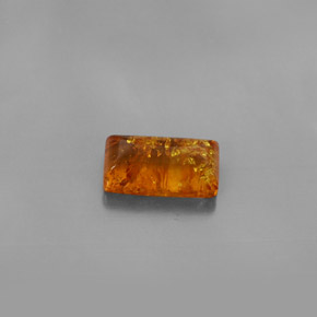Ambre orange naturelle transparent, 1,32 ct, transparent / translucide