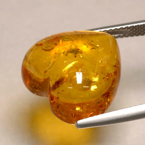 Ambre orange naturelle transparent, 5,82 ct, transparent / translucide