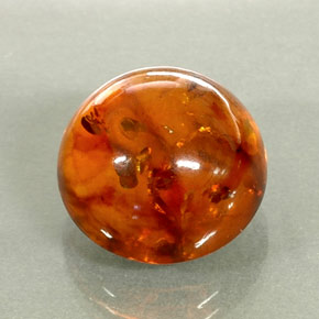 Ambre orange naturelle transparent, 6,06 ct, transparent / translucide