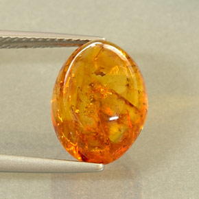 Ambre orange naturelle transparent, 2,29 ct, transparent / translucide