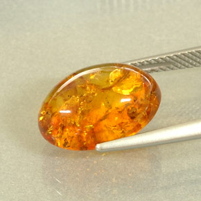Ambre orange naturelle transparent, 2,29 ct, transparent / translucide