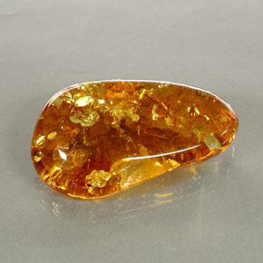 Ambre orange naturelle transparent, 34,34 ct, transparent / translucide