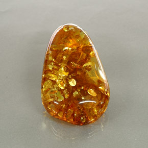 Ambre orange naturelle transparent, 34,34 ct, transparent / translucide