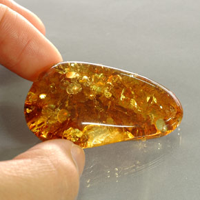 Ambre orange naturelle transparent, 34,34 ct, transparent / translucide
