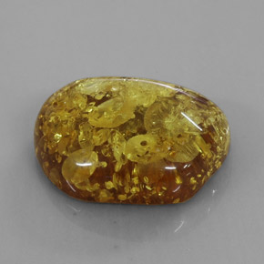 Ambre orange naturelle transparent, 25,63 ct, transparent / translucide