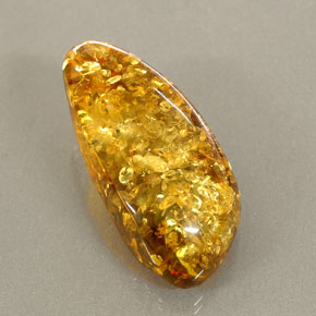 Ambre orange naturelle transparent, 20,89 ct, transparent / translucide