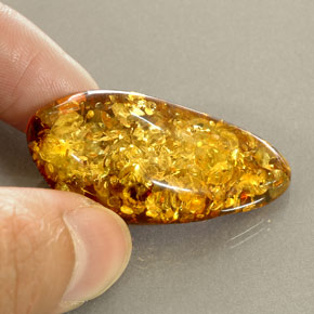 Ambre orange naturelle transparent, 20,89 ct, transparent / translucide