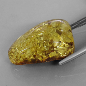 Ambre orange naturelle transparent, 17,75 ct, transparent / translucide