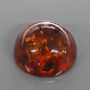 Ambre orange naturelle transparent, 6,16 ct, transparent / translucide