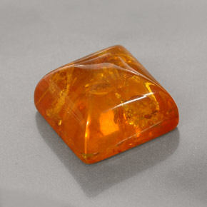 Ambre orange naturelle transparent, 1,21 ct, transparent / translucide