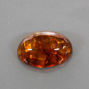 Ambre orange naturelle transparent, 2,13 ct, transparent / translucide