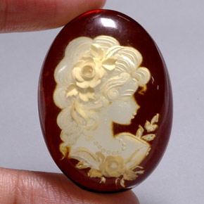 Ambre orange naturelle transparent, 25,28 ct, transparent / translucide