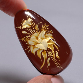 Ambre marron naturelle transparent, 28,54 ct, transparent / translucide