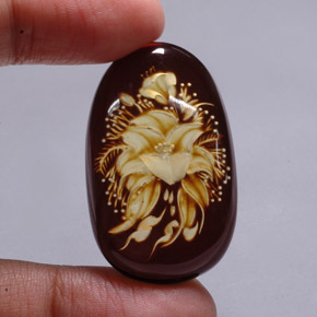 Ambre marron naturelle transparent, 17,34 ct, transparent / translucide