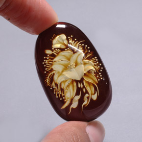 Ambre marron naturelle transparent, 17,34 ct, transparent / translucide