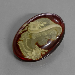 Ambre marron naturelle transparent, 18,89 ct, transparent / translucide