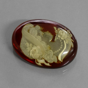 Ambre marron naturelle transparent, 18,89 ct, transparent / translucide