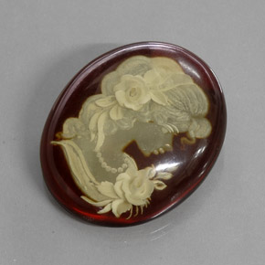 Ambre marron naturelle transparent, 19,78 ct, transparent / translucide