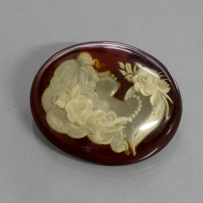 Ambre marron naturelle transparent, 19,78 ct, transparent / translucide