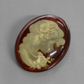 Ambre orange brun naturelle transparent, 18,51 ct, transparent / translucide