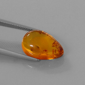 Ambre orange naturelle transparent, 2,61 ct, transparent / translucide