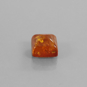 Ambre orange naturelle transparent, 1,32 ct, transparent / translucide