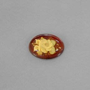 Ambre orange naturelle transparent, 4,09 ct, transparent / translucide