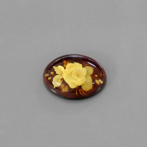 Ambre orange naturelle transparent, 5,78 ct, transparent / translucide
