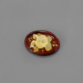 Ambre orange naturelle transparent, 5,58 ct, transparent / translucide