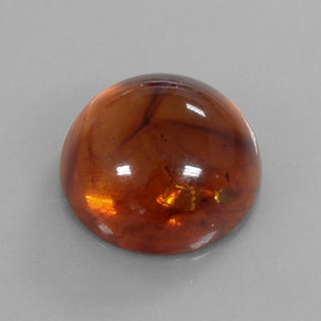 Ambre orange naturelle transparent, 6,20 ct, transparent / translucide
