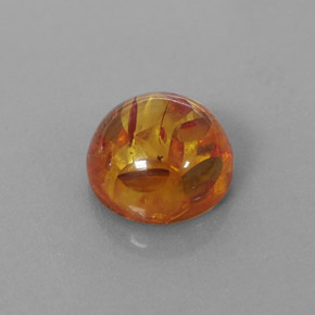 Ambre orange naturelle transparent, 1,79 ct, transparent / translucide
