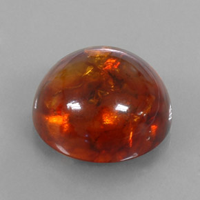 Ambre orange naturelle transparent, 6,10 ct, transparent / translucide