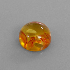 Ambre Jaune orange naturelle Transparent, 1.78 ct, Transparent / Translucide